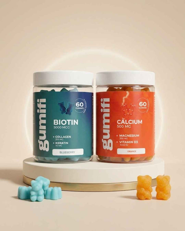 Biotin & Calcium Gummies Bundle - Hair, Skin, Nails + Bone & Muscle Support